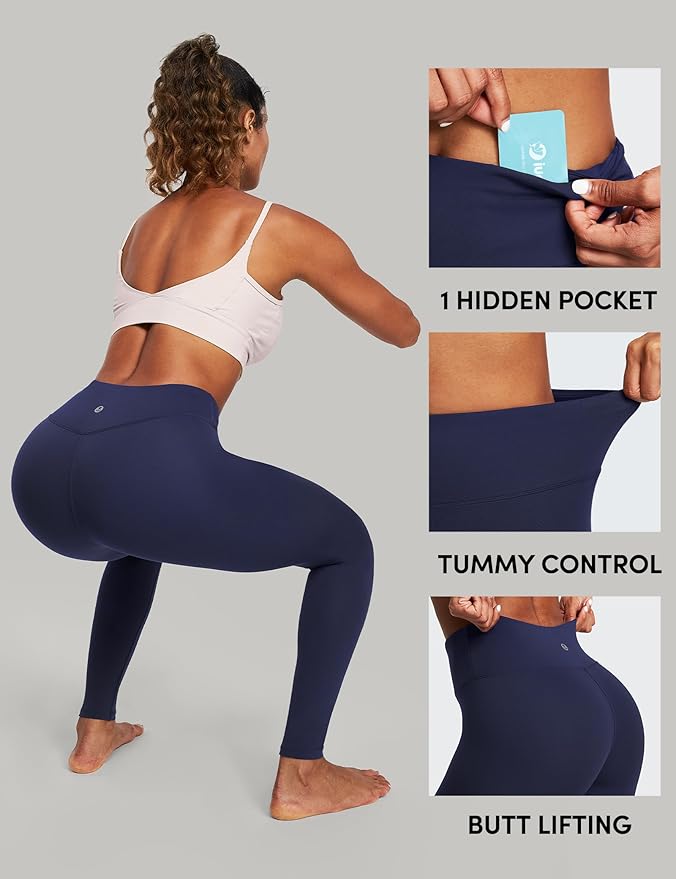 IUGA High Waisted Leggings for Women Running Workout Leggings with Inner Pocket Yoga Pants for Women