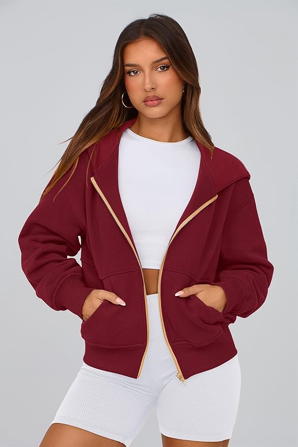 PRETTYGARDEN Hoodies for Women Sweatshirt Zip Up Hoodie Fall Fashion 2026 Trendy Long Sleeve Jackets Winter Clothing Outfits