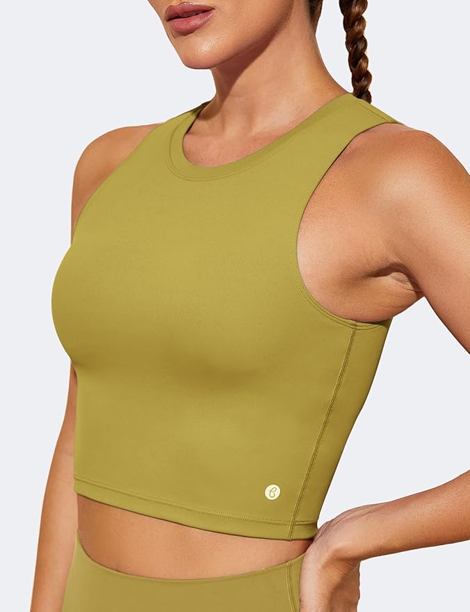 Natural Feelings Nudi Sports Bras for Women Removable Padded Yoga Tank Tops Sleeveless Fitness Workout Crop Tops