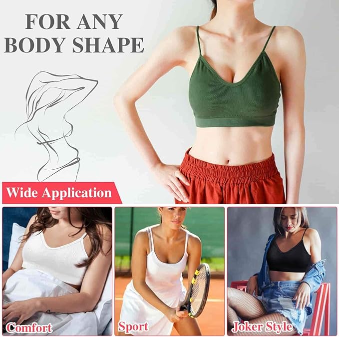PAXCOO Bras for Women Pack of 6, Bralettes for Women Padded, Sports Bras for Women