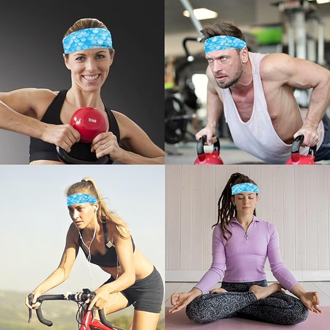 4 Piece Gym Sets Women Racerback Sports Bra with Back Pocket, Matching Flare Yoga Pants And Sweatband