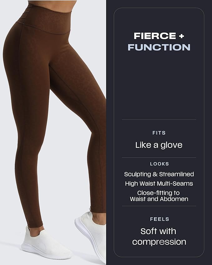 Aoxjox High Waisted Workout Leggings for Women Trinity Yoga Pants 26.5"
