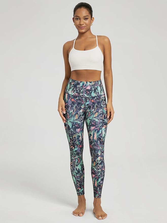 ODODOS Women's High Waisted Yoga Leggings with Pockets, Tummy Control Non See Through Workout Athletic Running Yoga Pants