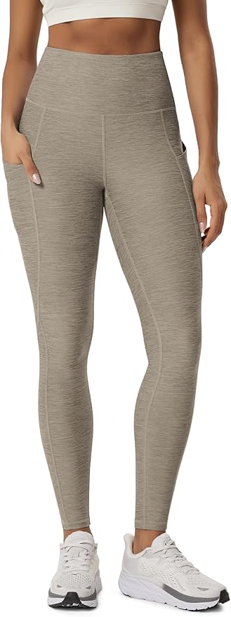 ODODOS Women's High Waisted Yoga Leggings with Pockets, Tummy Control Non See Through Workout Athletic Running Yoga Pants