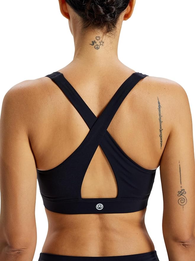 Ruched V Neck Criss Cross Back Ballet Sports Bra Wrap Front Yoga Medium Support Workout Crop Top Removable Pads
