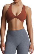 Aoxjox Women's Workout Sports Bras Fitness Metamorph Sienna Twist Bra Yoga Crop Tank