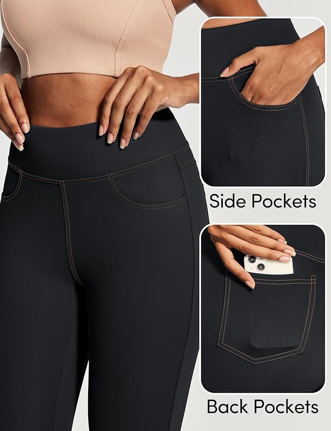 IUGA High Waist Yoga Pants with Pockets, Leggings for Women Tummy Control, Workout Leggings for Women 4 Way Stretch