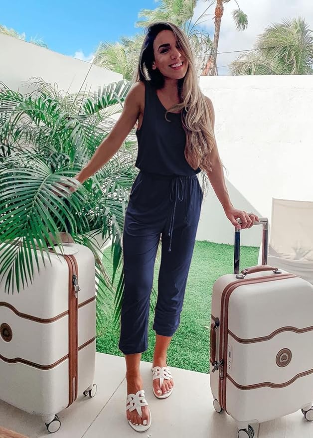 PRETTYGARDEN Women's Two Piece Outfit Sets Casual Summer Sleeveless Matching Lounge Wear Spring Travel Clothes Tracksuit