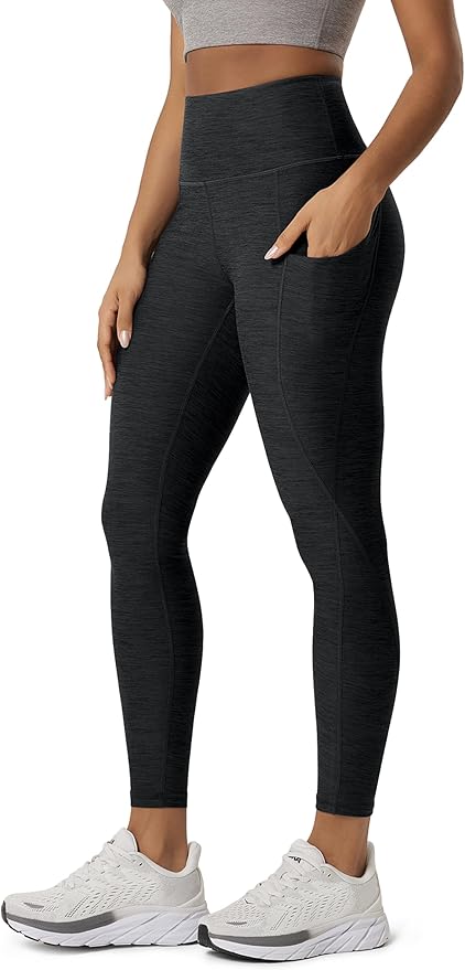 ODODOS Women's High Waisted Yoga Leggings with Pockets, Tummy Control Non See Through Workout Athletic Running Yoga Pants