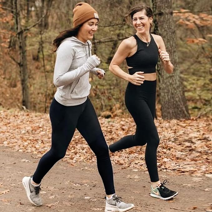 Bluemaple High Waisted Leggings for Women - Tummy Control Pants Non See Through Workout Soft Yoga Pants for Running Plus Size