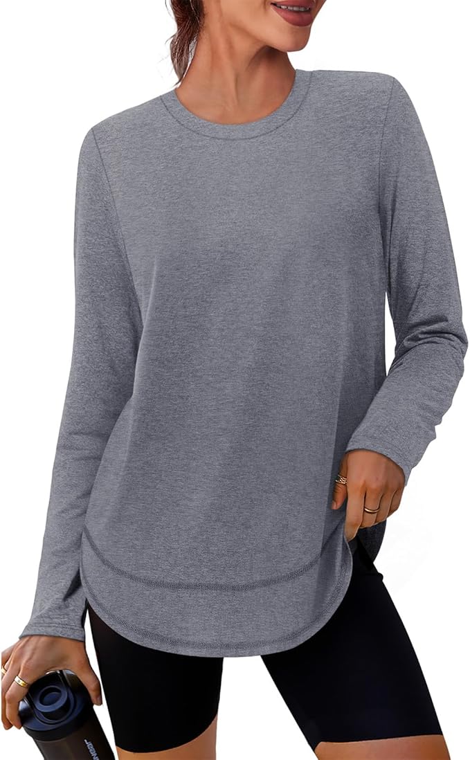 XIEERDUO Women's Workout Tops Long Sleeve Quick Dry Shirts for Hiking Running S-3XL