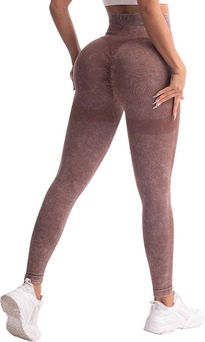 CHRLEISURE Workout Leggings Sets for Women, Gym Scrunch Butt Butt Lifting Seamless Leggings 3 Piece