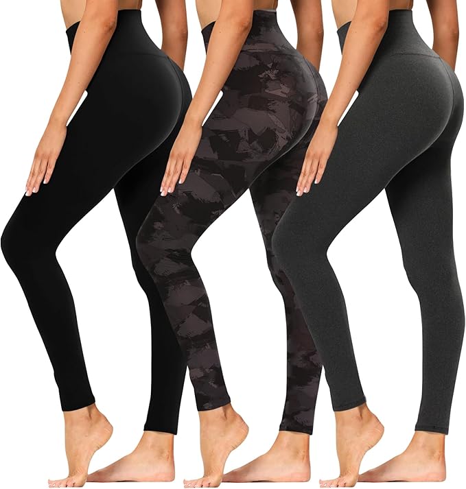 High Waisted Leggings for Women - Soft Athletic Tummy Control Yoga Pants for Cycling Dance Tights