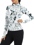 Loovoo Women's Workout Jacket Lightweight Zip Up Athletic Jackets Cropped Slim Fit Running Yoga Tops with Pockets