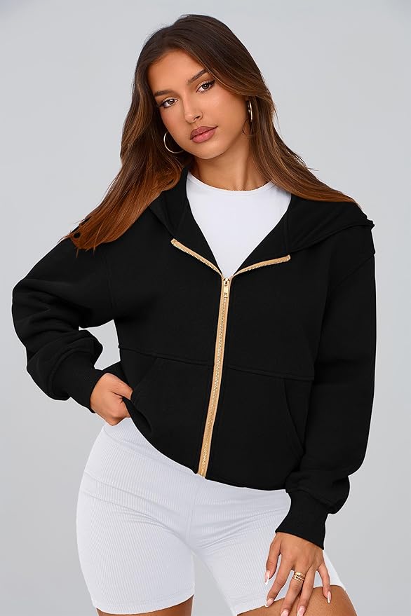 PRETTYGARDEN Hoodies for Women Sweatshirt Zip Up Hoodie Fall Fashion 2026 Trendy Long Sleeve Jackets Winter Clothing Outfits