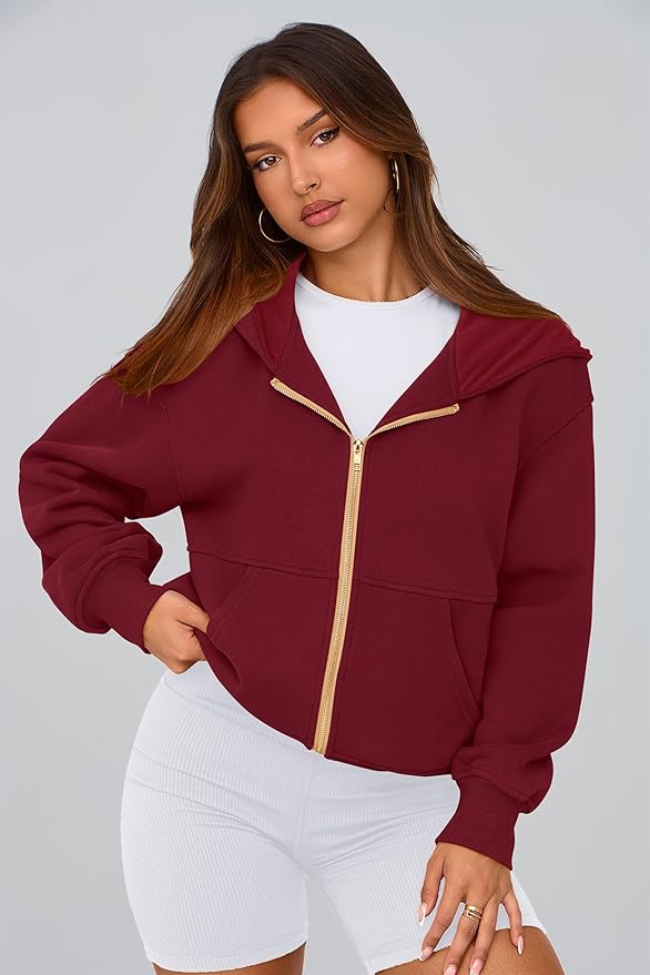 PRETTYGARDEN Hoodies for Women Sweatshirt Zip Up Hoodie Fall Fashion 2026 Trendy Long Sleeve Jackets Winter Clothing Outfits