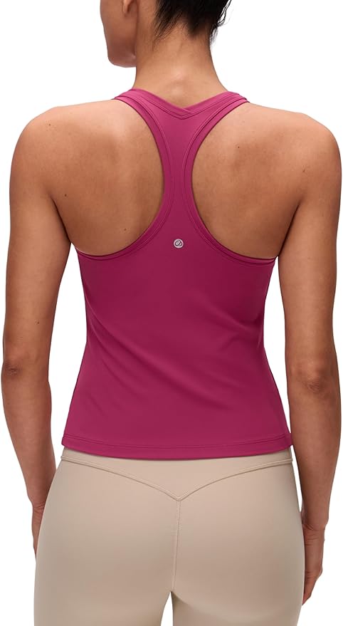 CRZ YOGA Butterluxe Racerback Tank Tops for Women - Yoga Workout Casual Gym Athletic Camisole Tight Sleeveless Shirts