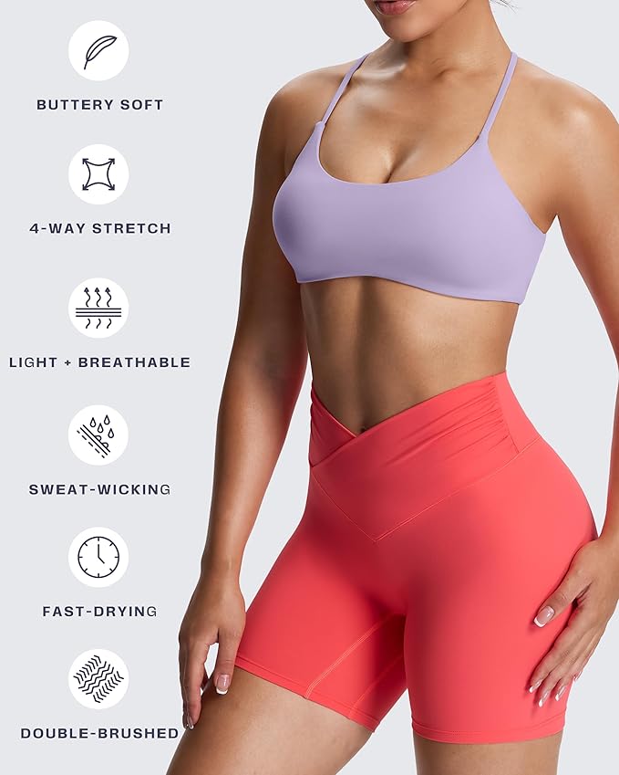 Aoxjox Women's Workout Sports Bras Fitness Trinity Ivy Low Impact Bra Yoga Crop Tank
