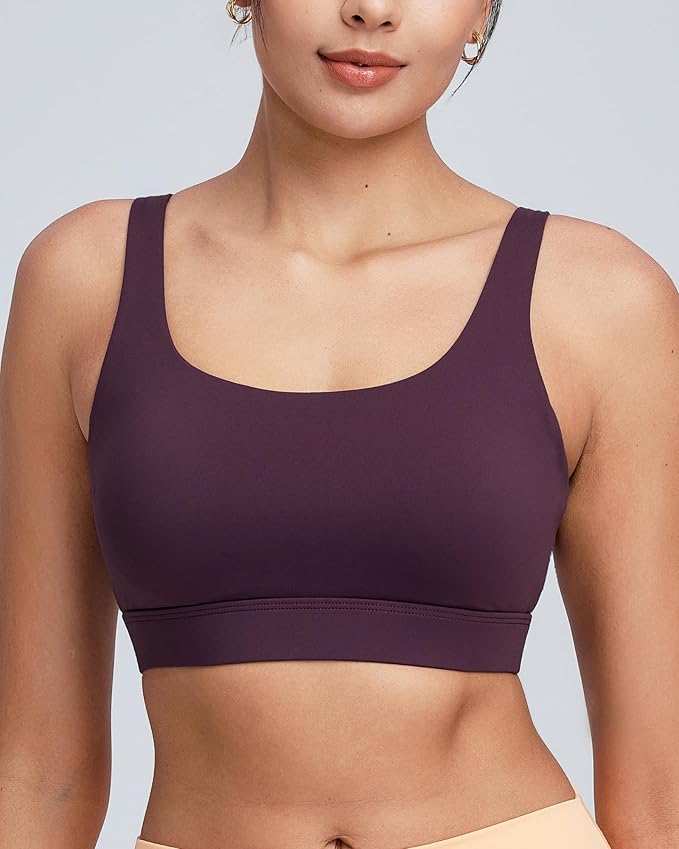 RUNNING GIRL Sports Bra for Women High Support, Molded Cup High Impact Sports Bras with Sewn in Pads Workout Running Bra