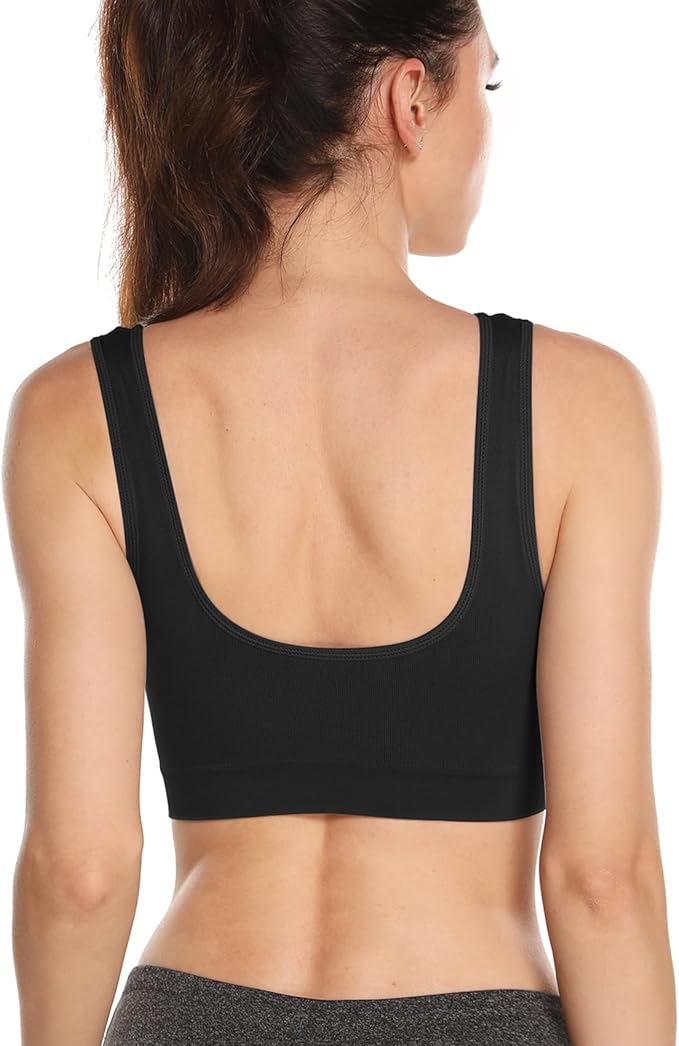 Onory 3 Pack Sports Bras for Women Wirefree Padded Workout Yoga Gym Fitness Bra Medium Support