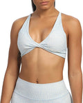Aoxjox Women's Workout Sports Bras Fitness Metamorph Sienna Twist Bra Yoga Crop Tank
