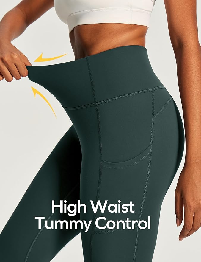 Ewedoos Capri Leggings for Women High Waisted Yoga Pants with Pockets for Women Tummy Control Workout Leggings Yoga Capris