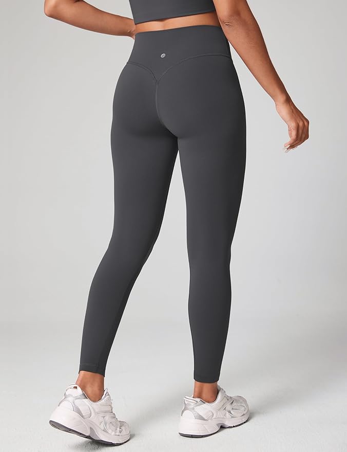 UNISSU Hugcurve No Front Seam High Waisted Workout Leggings for Women Buttery Soft Yoga Pants Gym Athletic Tights - 25''