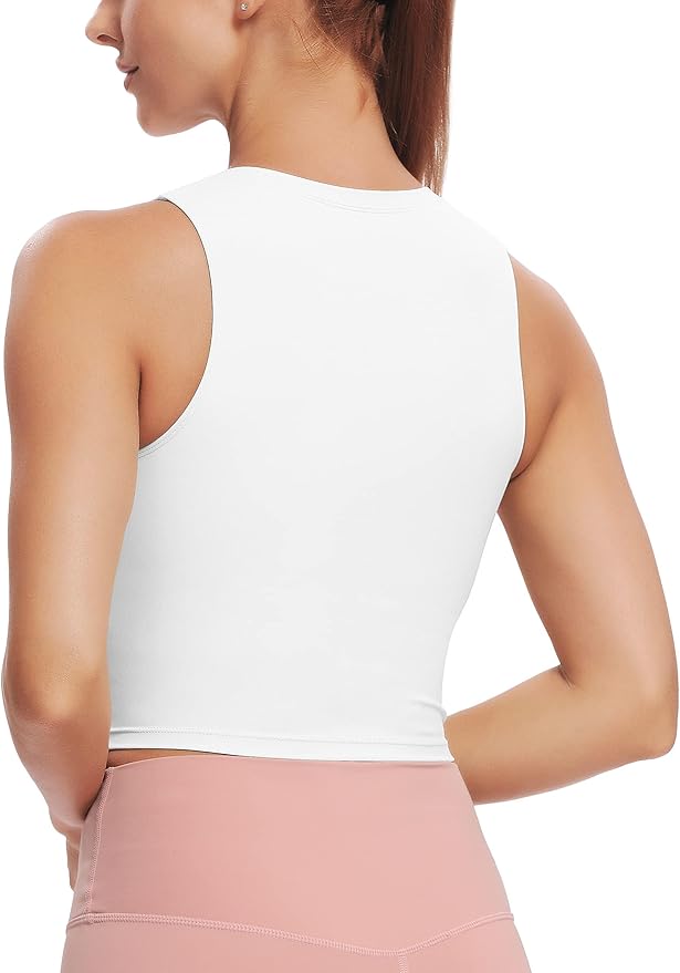 Natural Feelings Nudi Sports Bras for Women Removable Padded Yoga Tank Tops Sleeveless Fitness Workout Crop Tops