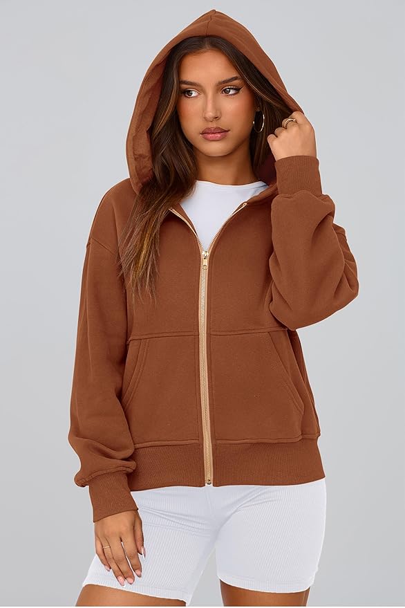 PRETTYGARDEN Hoodies for Women Sweatshirt Zip Up Hoodie Fall Fashion 2026 Trendy Long Sleeve Jackets Winter Clothing Outfits