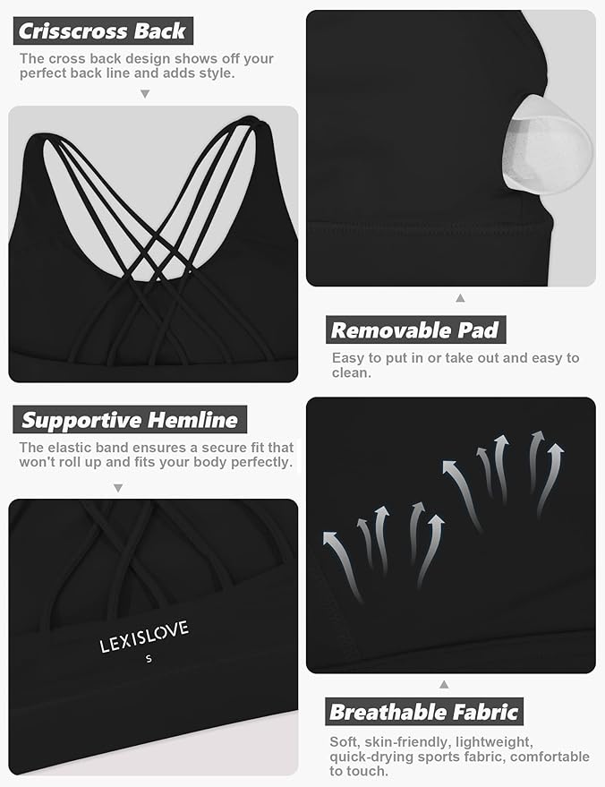 LEXISLOVE Womens Workout Shirts Sexy Open Back Activewear Workout Clothes Sports Yoga Tank Tops