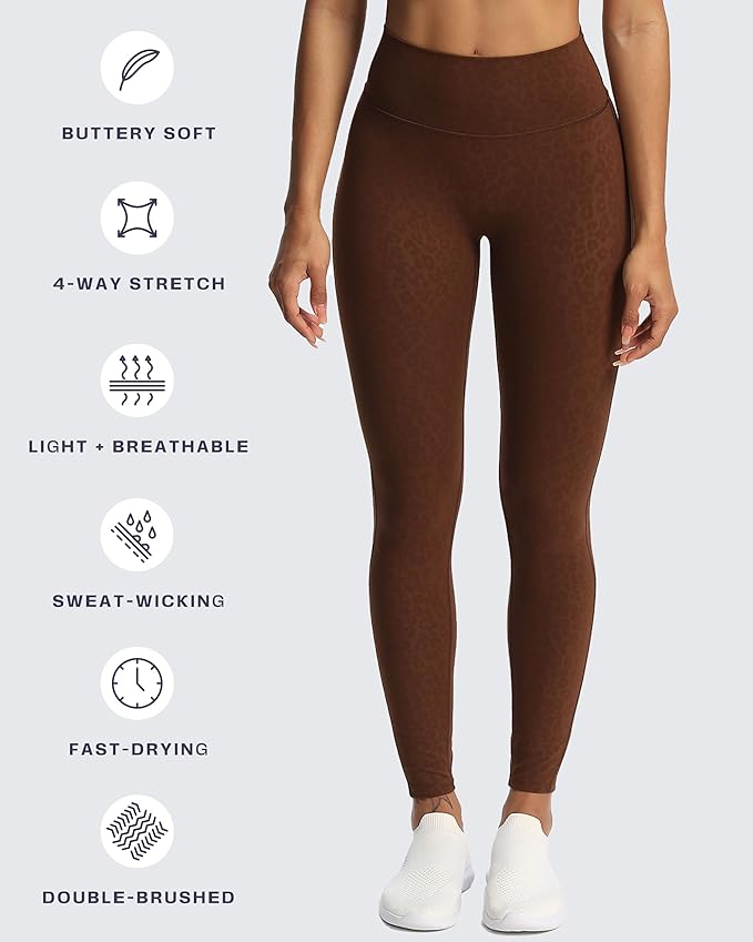 Aoxjox High Waisted Workout Leggings for Women Trinity Yoga Pants 26.5"