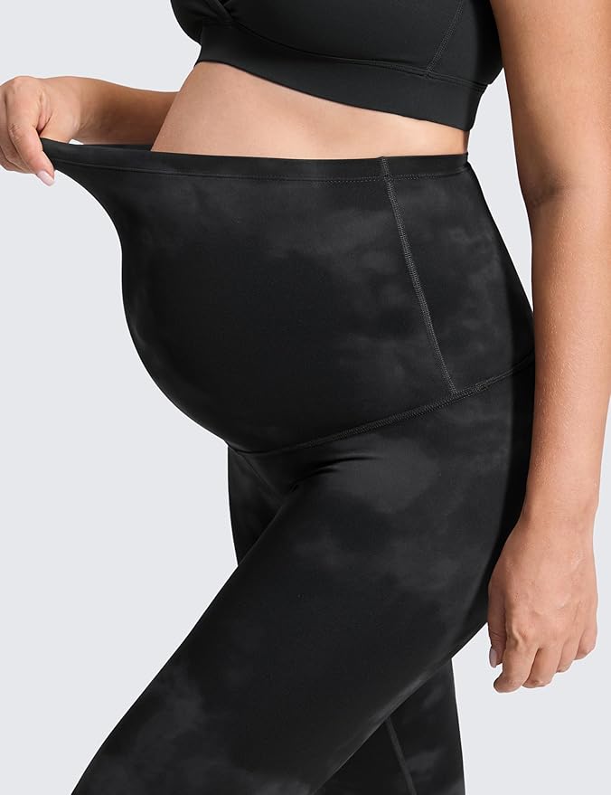 CRZ YOGA Butterluxe Maternity Leggings 25" - Over The Belly Buttery Soft Workout Activewear Yoga Womens Pregnancy Pants