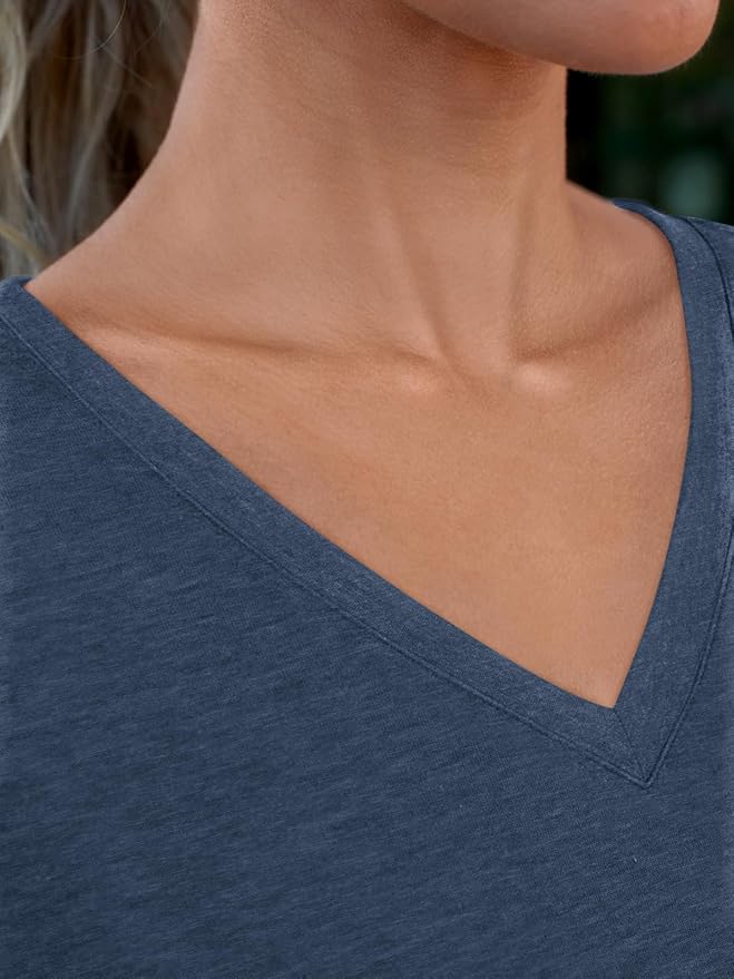 AUTOMET T-Shirts Short Sleeve V Neck Tees Tops for Women Fashion Trendy Lightweight Soft Casual Summer Outfits Clothes 2026