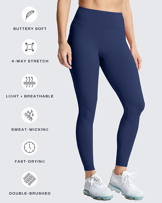 Aoxjox High Waisted Workout Leggings for Women Trinity Yoga Pants 26.5"