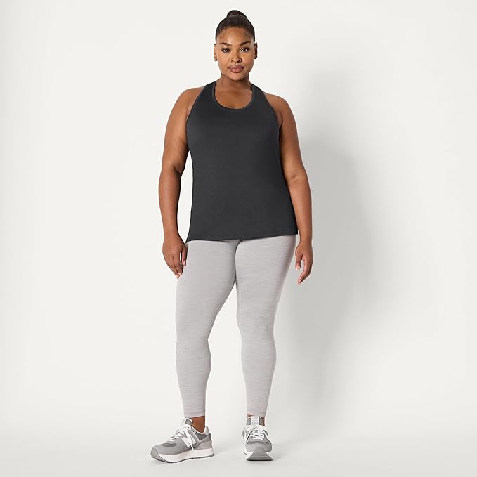Amazon Essentials Women's Active Quick Dry Tech Stretch Racerback Scoop Neck Tank Top, Multipacks