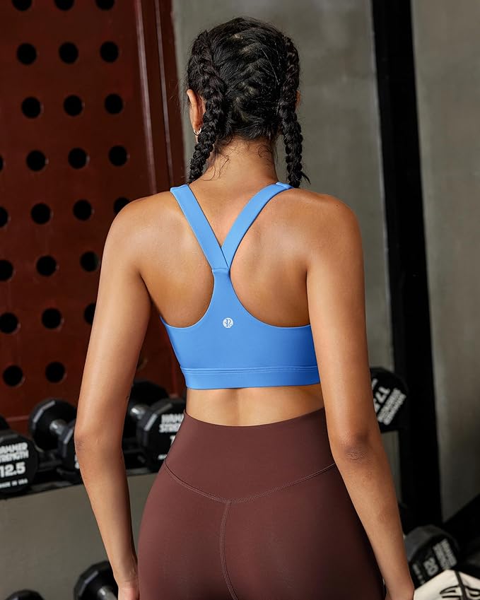 RUNNING GIRL Sports Bras for Women, Molded Cup High Impact Sports Bra Workout Bras for Women High Support Racerback