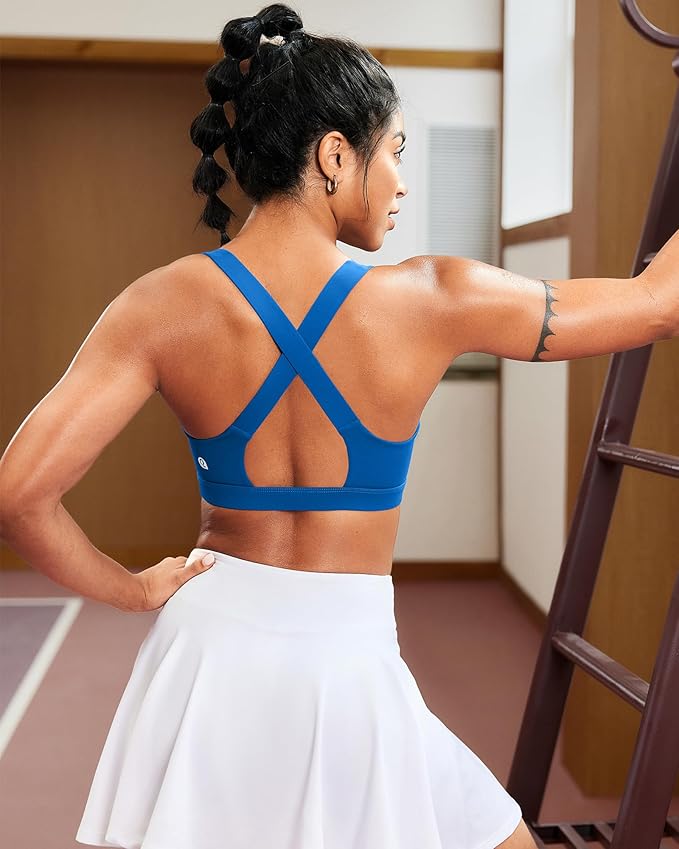 RUNNING GIRL Sports Bras for Women, Molded Cup High Impact Sports Bra Workout Bras for Women High Support Racerback