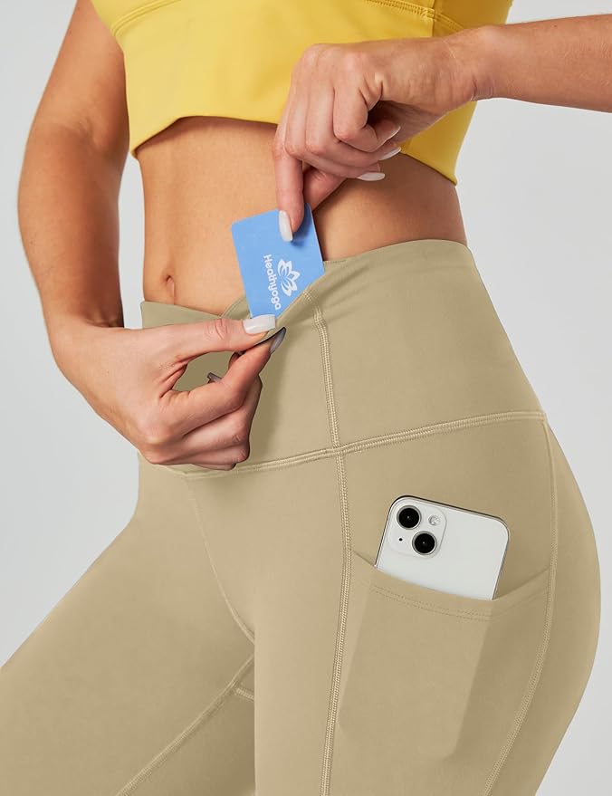Heathyoga Capri Leggings for Women High Waisted Capri Leggings with Pockets for Women Tummy Control Yoga Pants Women