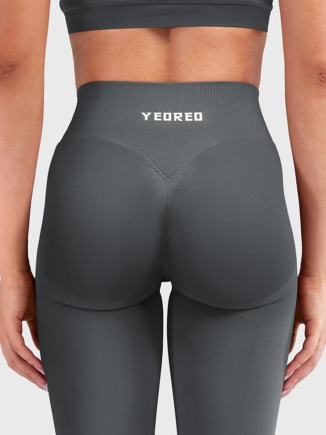 YEOREO Butt Lifting Leggings for Women Seamless Hidden Scrunch Workout Leggings 24" Baderiy Gym Yoga Booty Pants