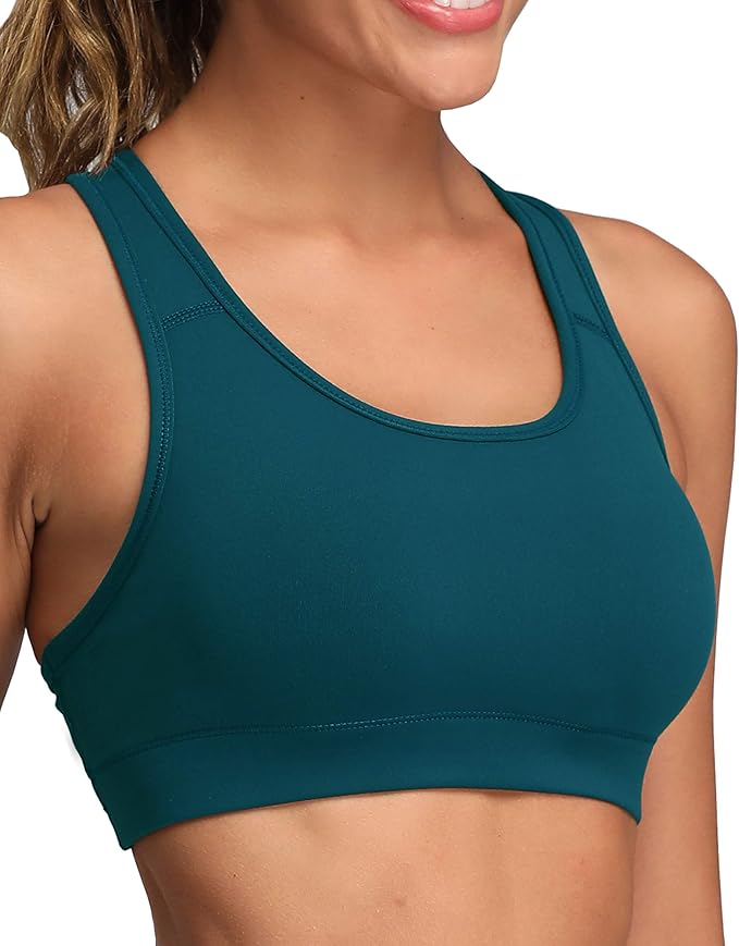 Oalka Women's Racerback Sports Fitness Support Workout Running Bras