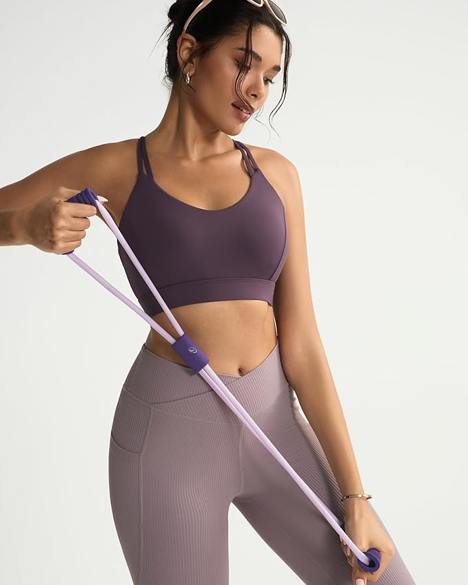 RUNNING GIRL Sports Bras for Women,Strappy Crisscross Back Padded Low Impact Running Sports Bra with Removable Cups