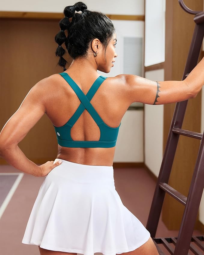 RUNNING GIRL Sports Bras for Women, Molded Cup High Impact Sports Bra Workout Bras for Women High Support Racerback