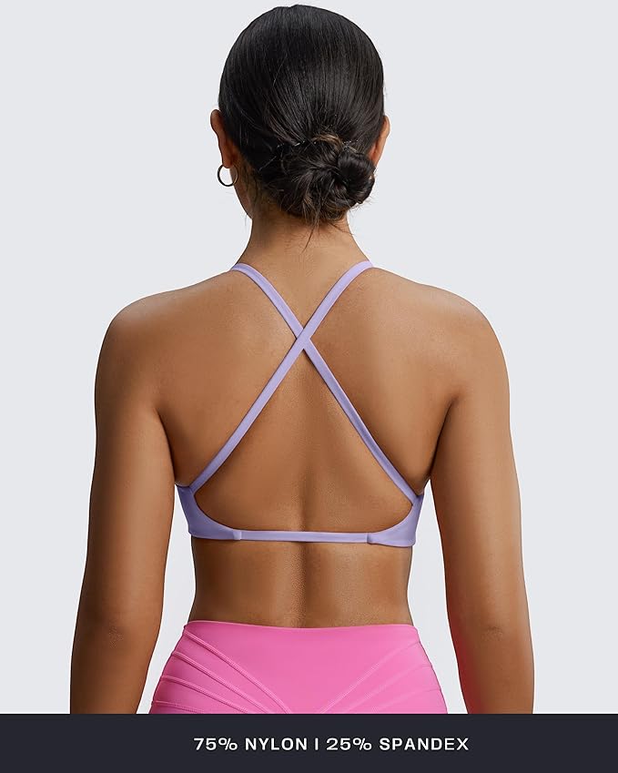 Aoxjox Women's Workout Sports Bras Fitness Metamorph Sienna Twist Bra Yoga Crop Tank