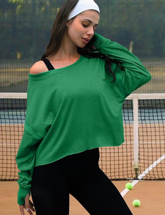 UNIANKIYA Open Back Workout Tops for Women Long Sleeve Cropped Athletic Clothes Gym Running Yoga Low Impact Sports T Shirts