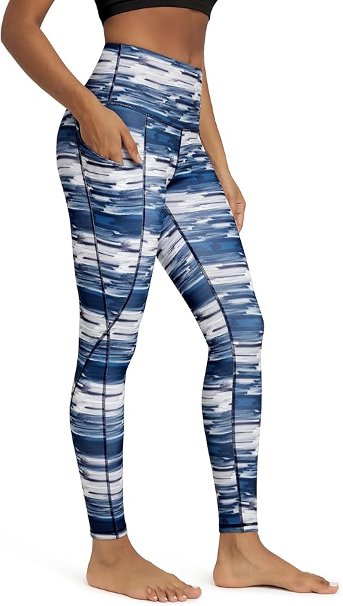 ODODOS Women's High Waisted Yoga Leggings with Pockets, Tummy Control Non See Through Workout Athletic Running Yoga Pants