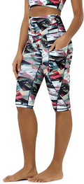 ODODOS Women's High Waisted Yoga Capris with Pockets, Tummy Control Non See Through Workout Athletic Running Capri Leggings