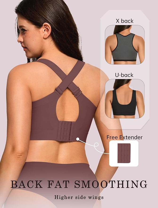 OEAK Womens Wireless Jelly Bra Plus Size Supportive Seamless Bras Full Coverage Push Up Comfortable No Underwire Tshirt Bras