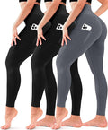 3 Pack Leggings for Women-No See-Through High Waisted Tummy Control Yoga Pants Workout Running Legging