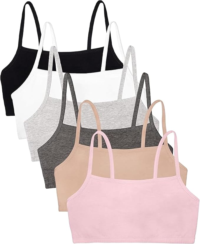 Fruit of the Loom Women's Spaghetti Strap Cotton Pullover Sports Bra Value Pack