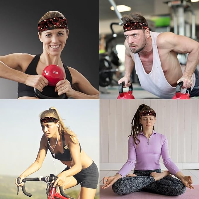 4 Piece Gym Sets Women Racerback Sports Bra with Back Pocket, Matching Flare Yoga Pants And Sweatband
